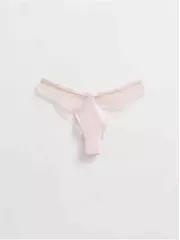 Трусы «бразилиана» из фактурного кружева и хлопка lace twist lbr 1989 sakura, , 90/XS, CONTE ELEGANT, - 3