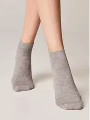 Носки женские esli basic (короткие) 000 серый, , 36-39 (23-25), ESLI, - 2