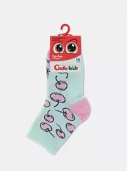 Хлопковые детские носки tip-top с рисунками 585 бледно-бирюзовый, , 14, CONTE-KIDS, - 3