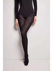 Колготки женские с ромбами history fantasy nero, , 3, CONTE ELEGANT, - 3