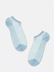 Ультракороткие носки из вискозы с ажурным переплетением active (ультракороткие, люрекс) 277 голубой, , 38-39 (25), CONTE ELEGANT, - 4