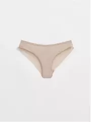 Трусы женские «бикини» из геометрического кружева и хлопка grafic lace lb 1985 light almond, , 106/XL, CONTE ELEGANT, - 1