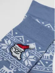 Новогодние мужские носки diwari new year 948 светлый джинс, , 42-45 (27-29), DIWARI, - 2