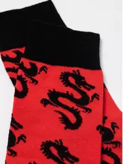 Хлопковые мужские носки diwari happy с рисунками 191 красный, , 40-41 (25), DIWARI, - 4