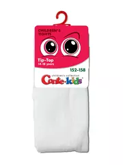 Подростковые колготки tip-top (однотонные) 000 белый, , 158-164 (25), CONTE-KIDS, - 2