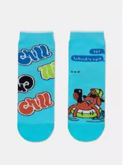 Хлопковые детские носки "веселые ножки" 947 бирюза, , 16, CONTE-KIDS, - 2