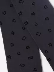 Теплые махровые детские колготки sof-tiki (махровые внутри) 653 серо-фиолетовый, , 150-152 (22), CONTE-KIDS, - 2