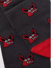 Хлопковые мужские носки diwari happy с рисунками 193 темно-серый, , 44-45 (29), DIWARI, - 2