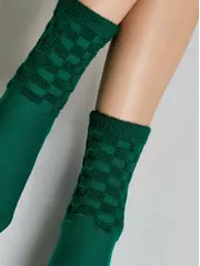 Махровые женские носки из хлопка comfort 550 зеленый, , 36-37 (23), CONTE ELEGANT, - 3