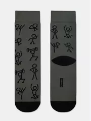 Хлопковые мужские носки diwari happy с рисунками 188 хаки, , 44-45 (29), DIWARI, - 1