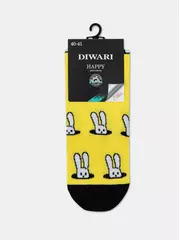 Мужские носки с рисунками diwari happy 189 желтый, , 40-41 (25), DIWARI, - 5