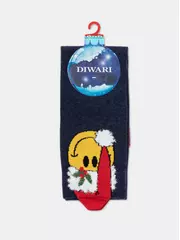 Носки мужские новогодние diwari new year 952 темно-синий, , 42-45 (27-29), DIWARI, - 2