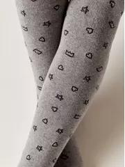 Теплые махровые детские колготки sof-tiki (махровые внутри) 653 серый, , 140-146 (22), CONTE-KIDS, - 3