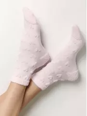 Махровые женские носки из хлопка с объемными рисунками conte comfort 549 светло-розовый, , 36-37 (23), CONTE ELEGANT, - 1
