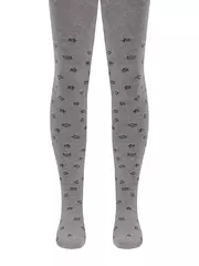 Теплые махровые детские колготки sof-tiki (махровые внутри) 653 серый, , 140-146 (22), CONTE-KIDS, - 4
