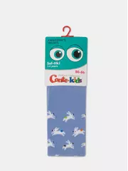 Теплые махровые детские колготки sof-tiki (махровые внутри) 643 голубой, , 80-86 (14), CONTE-KIDS, - 3