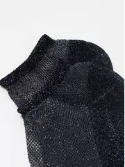 Ультракороткие носки из вискозы с ажурным переплетением active (ультракороткие, люрекс) 277 темно-синий, , 36-37 (23), CONTE ELEGANT, - 3