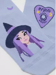 Хлопковые детские носки "веселые ножки" 943 бледно-фиолетовый, , 22, CONTE-KIDS, - 2