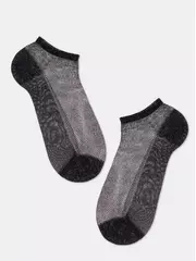 Ультракороткие носки из вискозы с ажурным переплетением active (ультракороткие, люрекс) 277 темно-синий, , 36-37 (23), CONTE ELEGANT, - 2