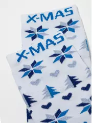 Новогодние детские носки new year 953 белый, , 20-22, CONTE-KIDS, - 2