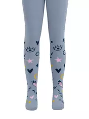 Теплые махровые детские колготки sof-tiki (махровые внутри) 642 светлый джинс, , 92-98 (14), CONTE-KIDS, - 1