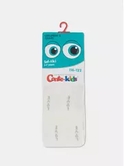 Теплые махровые детские колготки sof-tiki (махровые внутри) 663 молочный, , 116-122 (18), CONTE-KIDS, - 3