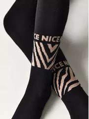 Колготки детские sof-tiki (махровые внутри) с рисунками 664 черный, , 140-146 (22), CONTE-KIDS, - 4