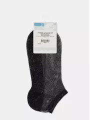 Ультракороткие носки из вискозы с ажурным переплетением active (ультракороткие, люрекс) 277 темно-синий, , 36-37 (23), CONTE ELEGANT, - 6