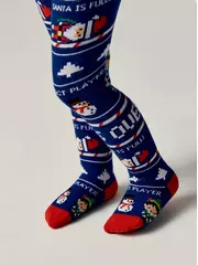 Новогодние детские колготки для малышей new year 668 синий, , 62-74 (12), CONTE-KIDS, - 3