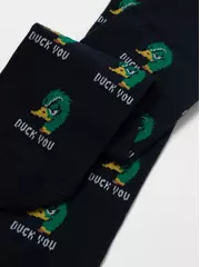 Хлопковые мужские носки diwari happy с рисунками 187 темно-синий, , 40-41 (25), DIWARI, - 3