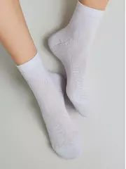 Носки женские хлопковые classic 530 белый, , 38-39 (25), CONTE ELEGANT, - 3
