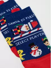Новогодние детские носки для малышей new year 950 синий, , 11-12, CONTE-KIDS, - 5