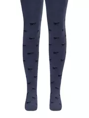 Теплые махровые детские колготки sof-tiki (махровые внутри) 652 темный джинс, , 128-134 (20), CONTE-KIDS, - 2