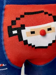 Новогодние детские колготки для малышей new year 668 синий, , 62-74 (12), CONTE-KIDS, - 5