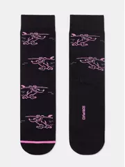 Хлопковые мужские носки diwari happy с рисунками 194 черный, , 40-41 (25), DIWARI, - 1