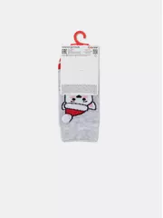 Новогодние детские носки для малышей new year 951 светло-серый, , 9-10, CONTE-KIDS, - 4