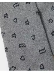 Теплые махровые детские колготки sof-tiki (махровые внутри) 653 серый, , 140-146 (22), CONTE-KIDS, - 5