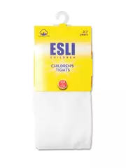 Классические детские колготки esli (без рисунка) 000 белый, , 128-134 (20), ESLI, - 2