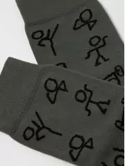 Хлопковые мужские носки diwari happy с рисунками 188 хаки, , 44-45 (29), DIWARI, - 2