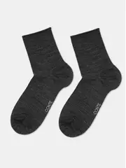 Удлиненные теплые женские носки с шерстью conte comfort 000 темно-серый, , 36-38 (23-25), CONTE ELEGANT, - 5