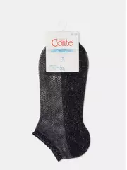 Ультракороткие носки из вискозы с ажурным переплетением active (ультракороткие, люрекс) 277 темно-синий, , 36-37 (23), CONTE ELEGANT, - 5