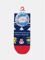 Новогодние женские носки conte new year 950 синий, , 36-39 (23-25), CONTE ELEGANT, - 3
