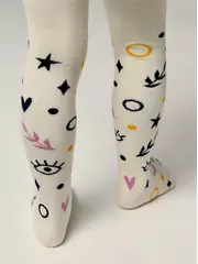 Теплые махровые детские колготки sof-tiki (махровые внутри) 642 капучино, , 104-110 (16), CONTE-KIDS, - 2