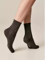 Удлиненные теплые женские носки с шерстью conte comfort 000 темно-серый, , 36-38 (23-25), CONTE ELEGANT, - 3