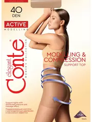 Женские колготки conte active 40 bronz, , 4, CONTE ELEGANT, - 2