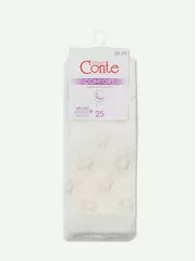 Махровые женские носки из хлопка с объемными рисунками conte comfort 548 молочный, , 36-37 (23), CONTE ELEGANT, - 6