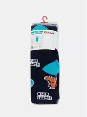 Теплые махровые детские колготки sof-tiki (махровые внутри) 656 темно-синий, , 104-110 (16), CONTE-KIDS, - 5