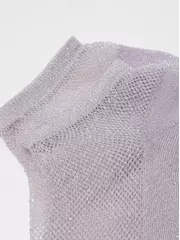 Ультракороткие носки из вискозы с ажурным переплетением active (ультракороткие, люрекс) 277 сиреневый, , 36-37 (23), CONTE ELEGANT, - 3