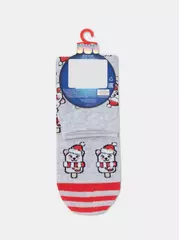 Новогодние женские носки conte new year 951 светло-серый, , 36-39 (23-25), CONTE ELEGANT, - 4