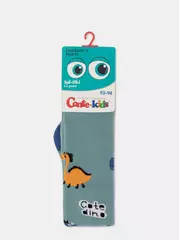 Теплые махровые детские колготки sof-tiki (махровые внутри) 656 серо-бирюзовый, , 104-110 (16), CONTE-KIDS, - 4